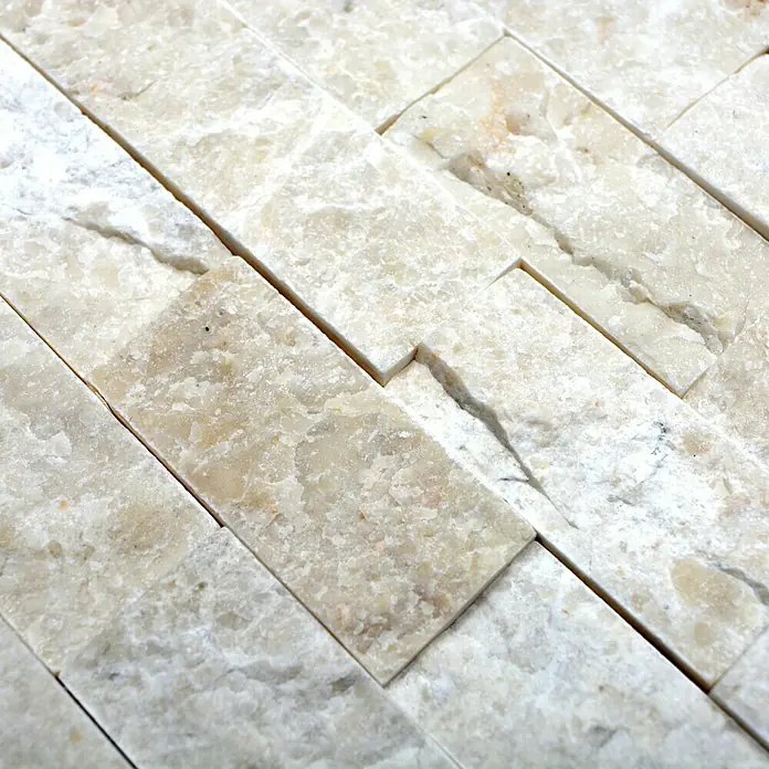 Mosaikfliese Brick Splitface X3D 40060 - 30,5 x 29 cm, Weiß, Matt