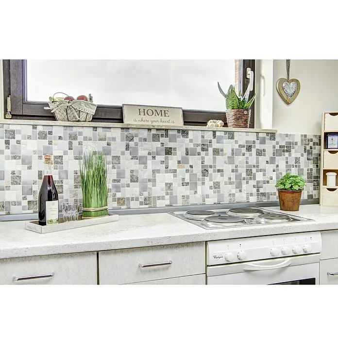 Mosaikfliese Mix XSA 525 - 30 x 30 cm, Grau, Matt - Stimmungsaufnahme