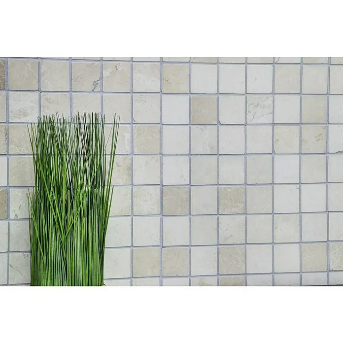 Mozaïektegel Quadrat XNT 46604 - 30,5 x 30,5 cm, Beige, Mat - Close-up