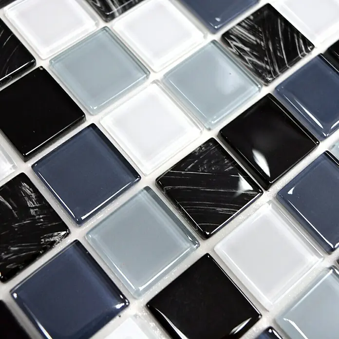 Selbstklebemosaik Quadrat Crystal SAM 4CM28 - 30 x 30 cm, Grau