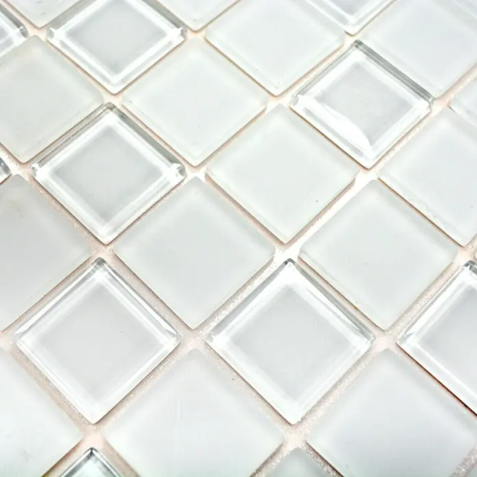 Selbstklebemosaik Quadrat Crystal Mix SAM 4CM20 - 30 x 30 cm, Glas, Weiß