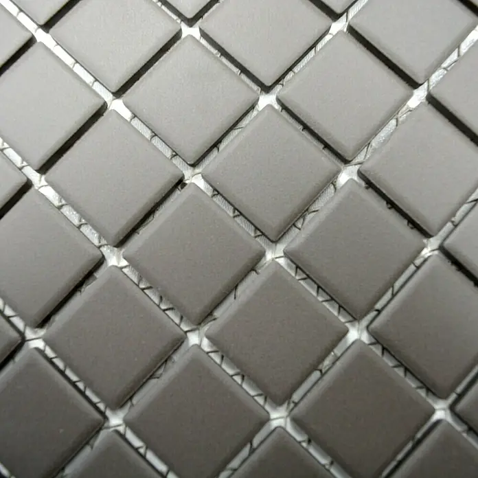Mosaikfliese Quadrat Uni CU 030 - 32,6 x 30 cm, Grau, Matt