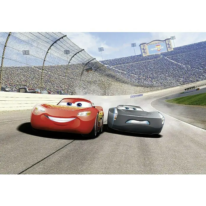 Komar Disney Edition 4 Fototapete Cars Curve - 8 -tlg., B x H: 368 x 254 cm, Papier - Vorderansicht