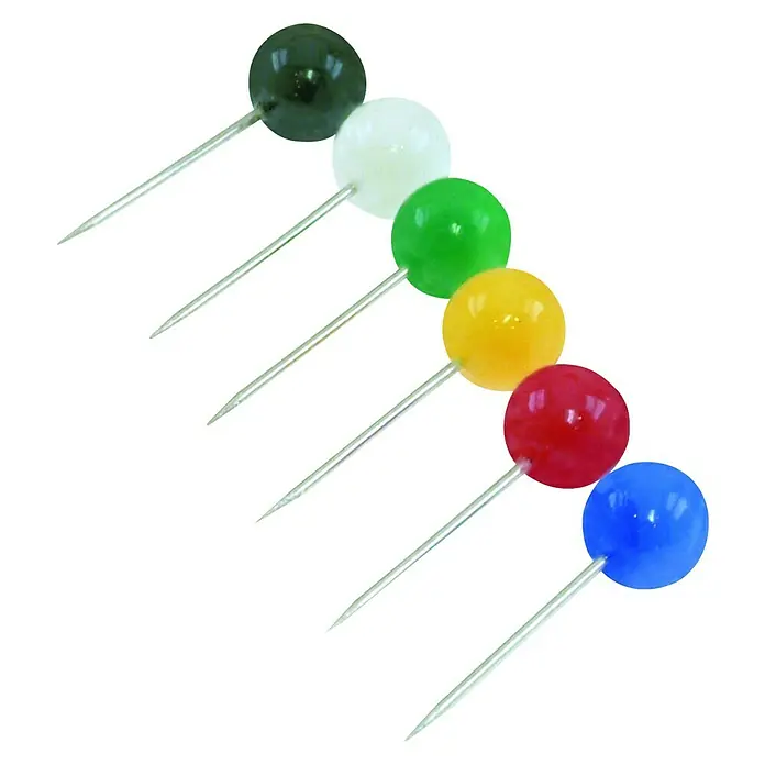 Stabilit Landkartennadeln - Ø x L: 5 x 16 mm, 60 Stk. - Ansicht von oben
