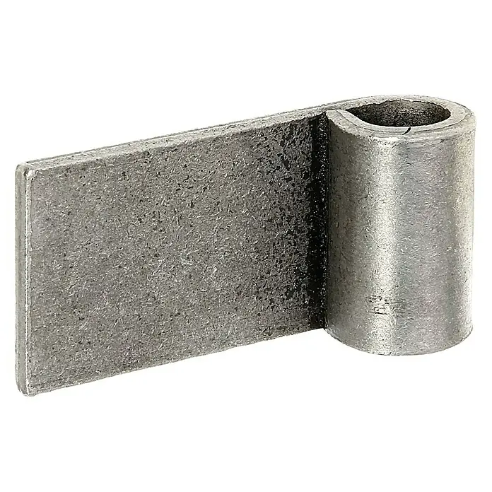 Stabilit Gelast scharnierdeel - b x h: 75 x 45 mm, Dikte: 5 mm, Binnendiameter rol: 16 mm - Vooraanzicht