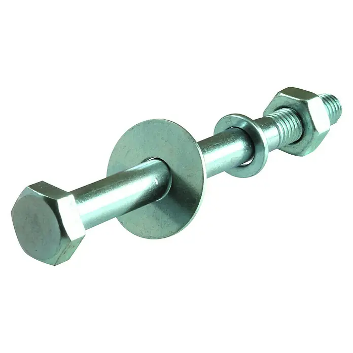 Stabilit Bodenhülsenschraube - M10, Länge: 110 mm, 10 Stk., Verzinkt, Sechskantkopf