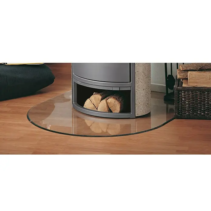 Justus Glasbodenplatte B3 - 120 x 100 cm, Gebogen - Ansicht von oben