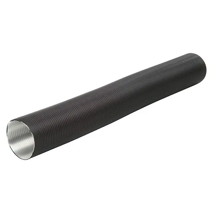 Justus Alu-Flexrohr - Durchmesser: 100 mm, Verstellbar: 60 mm - 150 mm, Schwarz - Ansicht von oben
