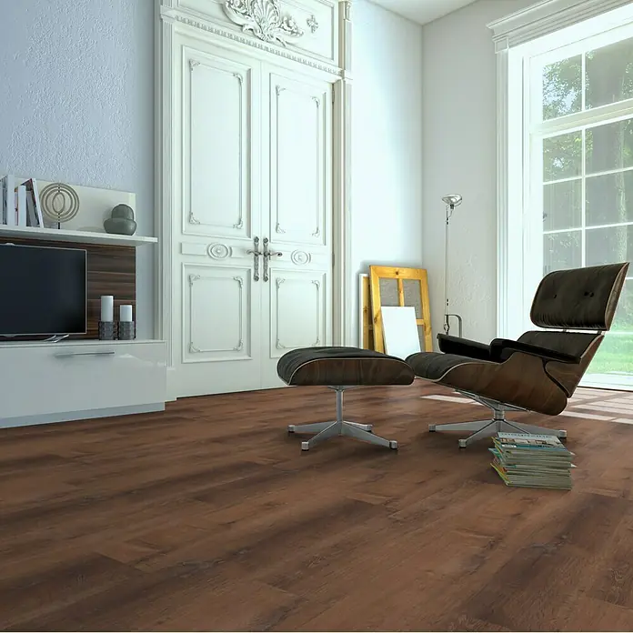 Star Clic Vinylboden More+ Golden Oak Brown - 1.210 x 220 x 5 mm, Landhausdiele - Stimmungsaufnahme