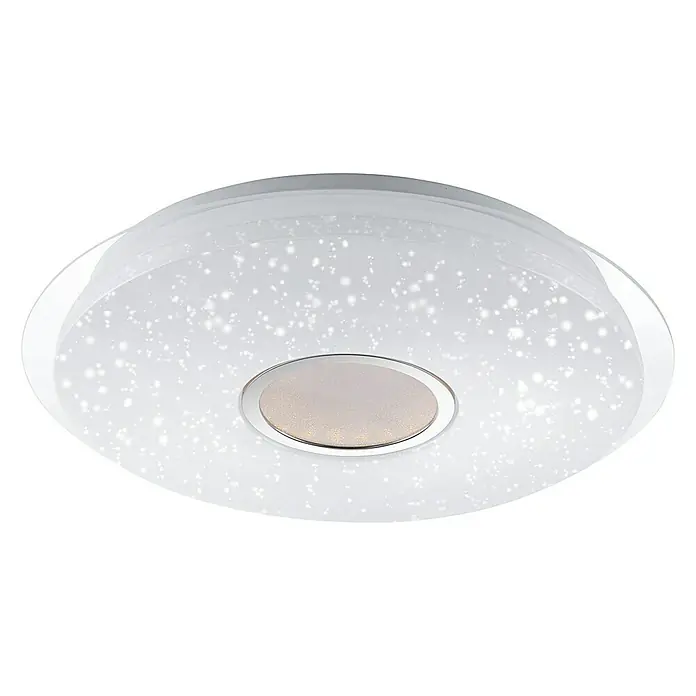 LeuchtenDirekt Plafón LED - 22 W, Ø x Al: 41,6 x 8 cm, Blanco, Blanco cálido