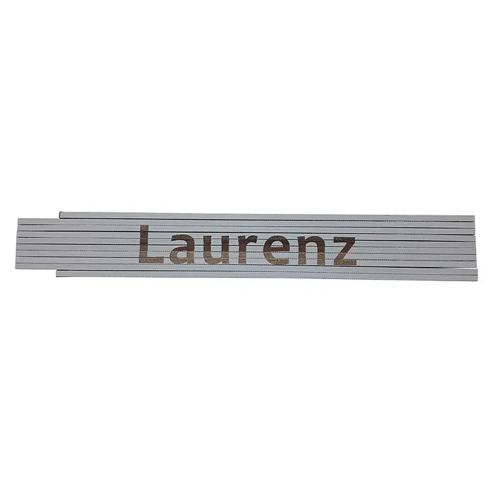 Heka Zollstock - Aufdruck: Laurenz, Länge: 2 m, Weiß