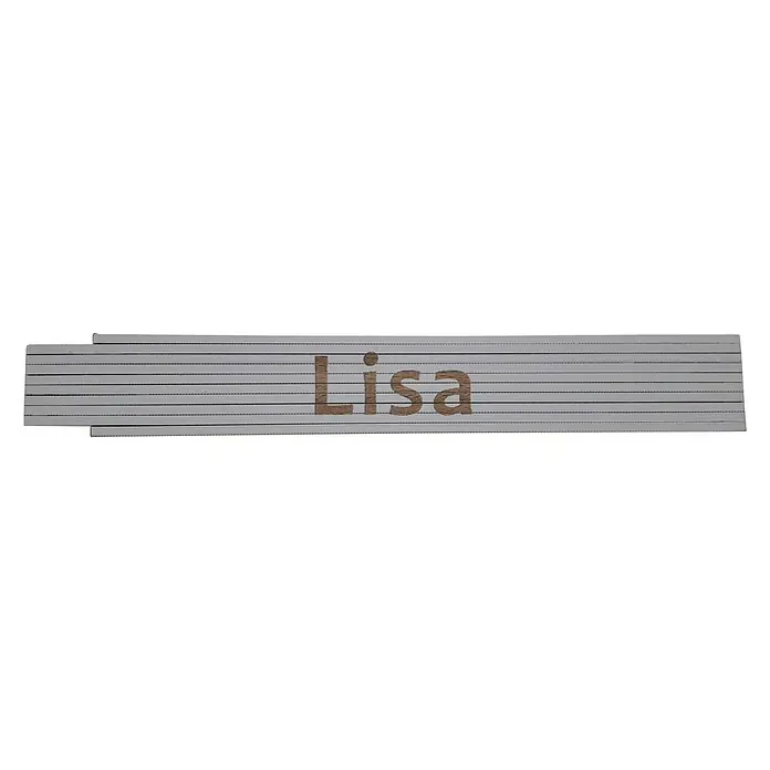 Heka Zollstock - Aufdruck: Lisa, Länge: 2 m, Weiß