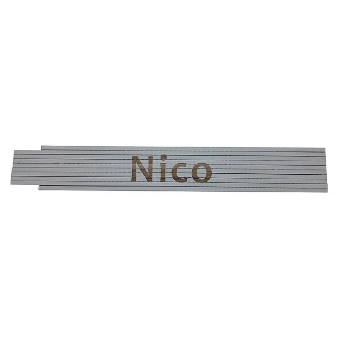 Heka Zollstock - Aufdruck: Nico, Länge: 2 m, Weiß