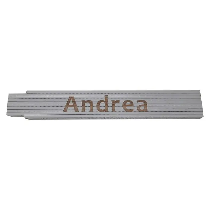 Heka Zollstock - Aufdruck: Andrea, Länge: 2 m, Weiß