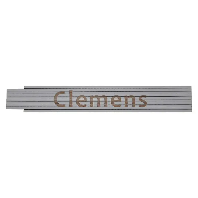 Heka Zollstock - Aufdruck: Clemens, Länge: 2 m, Weiß