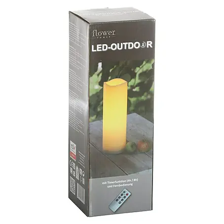 Flower Power  LED-Outdoor-Kerze Media