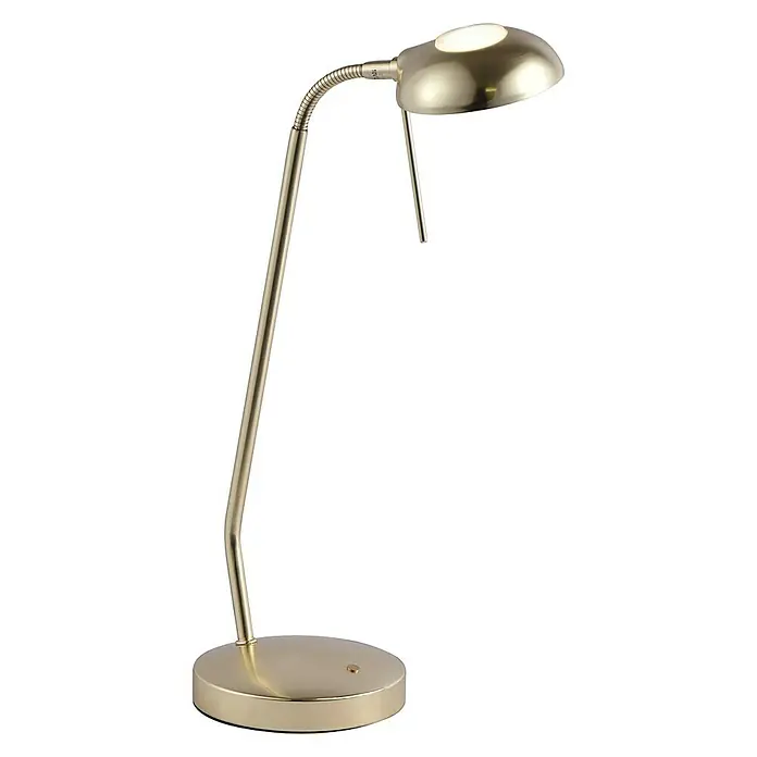 Paul Neuhaus LED-Tischleuchte - 3 W, L x B x H: 28 x 26 x 58 cm, Messing matt, Warmweiß - Rechte Seitenansicht