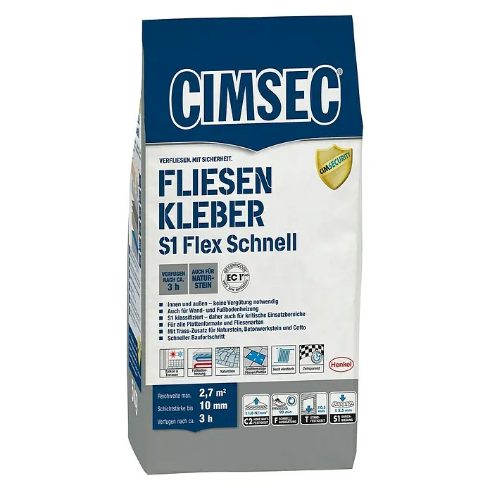 Cimsec Fliesenkleber S1 Flex Schnell - 5 kg