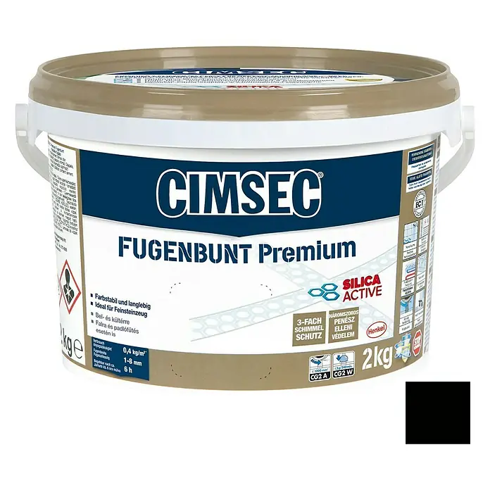 Cimsec Fugenmörtel Fugenbunt Premium - Schwarz, 2 kg