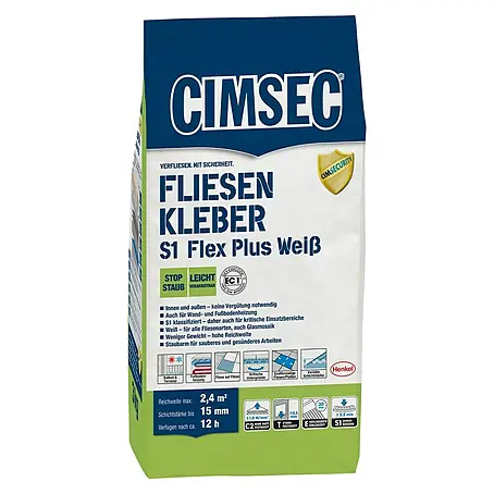 Cimsec  Fliesenkleber S1 Flex Plus Weiß