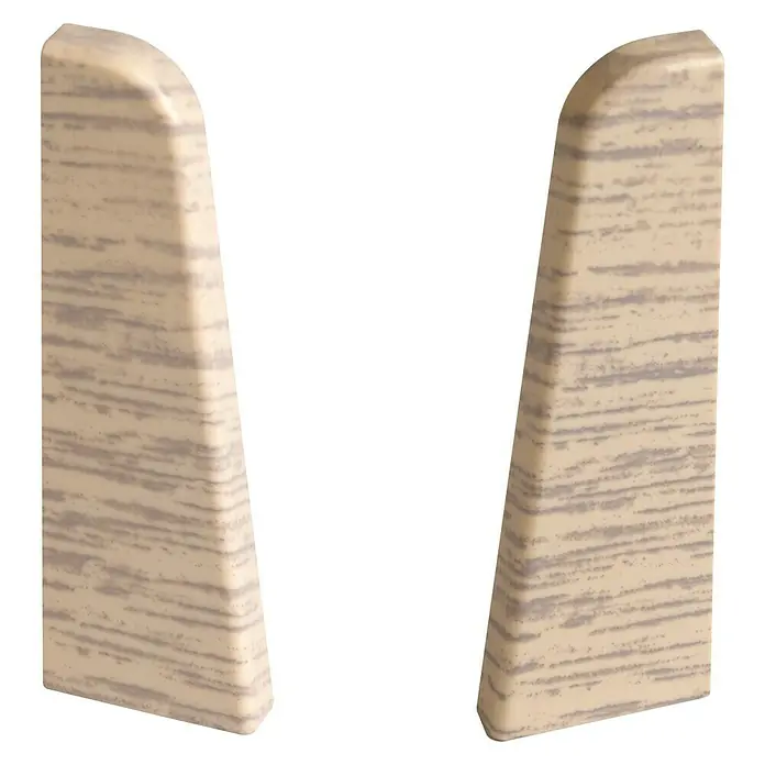 Egger Endkappe - Eiche Weiß, 2 Stk., Passend für: Egger Sockelleisten 17 x 60 mm