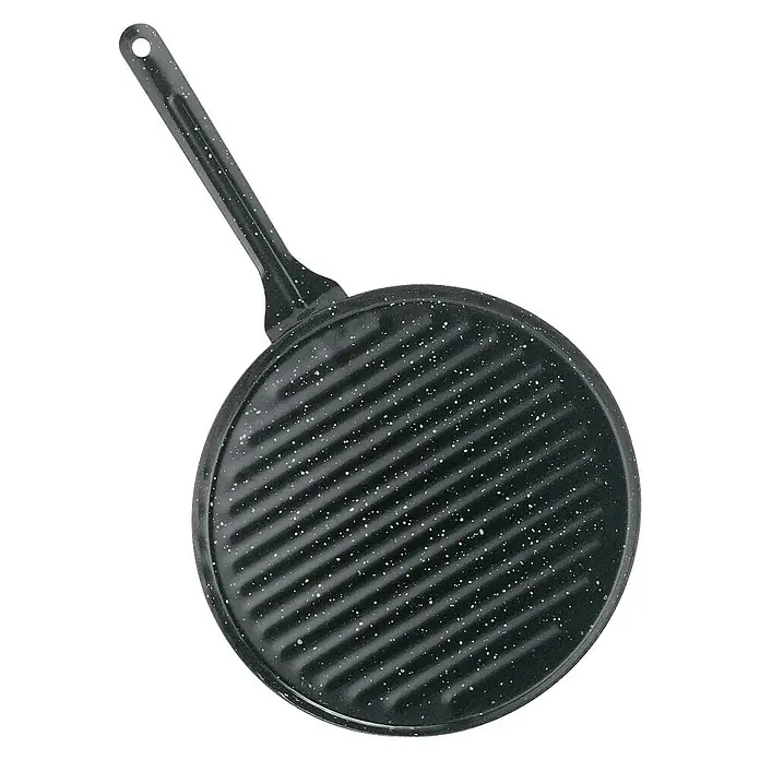 Garcima Grillpfanne - Durchmesser: 24 cm, Stahl, Emailliert - Ansicht von oben