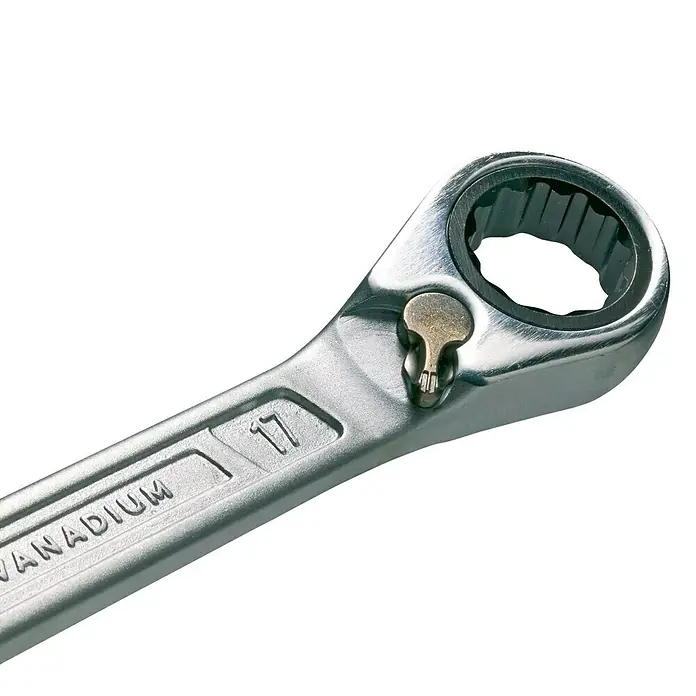 Hazet Knarren-Ringmaulschlüssel-Satz 606N/12 - 12 -tlg., Schlüsselweite: 8 - 19 mm - Detailaufnahme