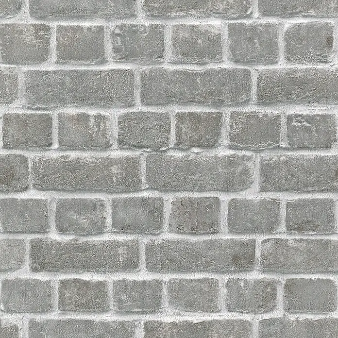 Rasch Papiertapete - Grau/Silber/Schwarz, Steinoptik, 10,05 x 0,53 m - Vorderansicht