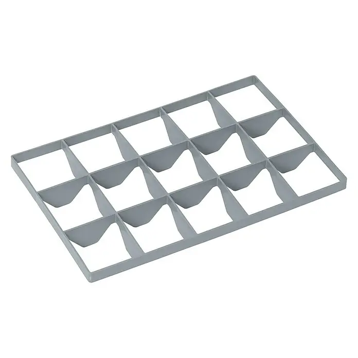 BAUHAUS Pregrada za kutije - D x Š x V: 55,8 x 35,7 x 6 cm, Broj pretinaca: 15 Kom. - Pogled sprijeda