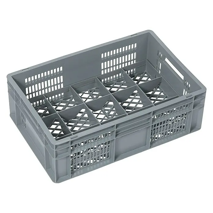 BAUHAUS Euro spremnik - 40 l, D x Š x V: 60 x 40 x 20 cm, Oblik: Otvorena, Mogu se slagati jedni na druge