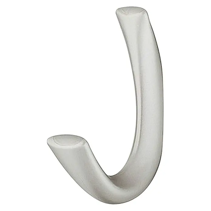 Kukica za kapute - Oprema: 1 kuka, Razmak provrta: 32 mm, Mat poniklano - Pogled sprijeda