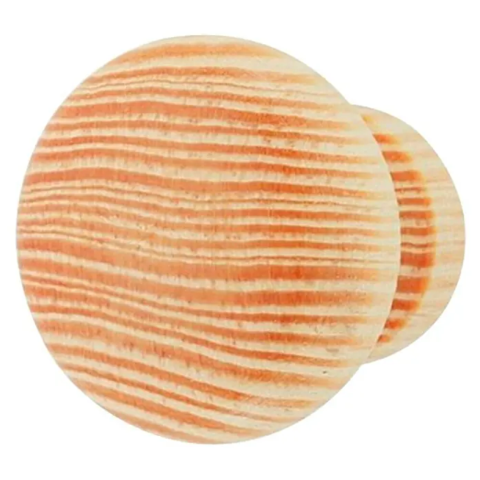 Okrugla ručka za namještaj - Ø x V: 30 x 26 mm, Drvo, Lakirano - Pogled sprijeda