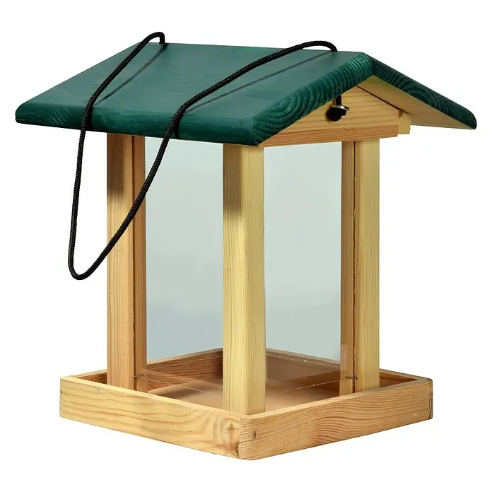 Dobar Vogelhaus - 22 x 25 x 28 cm, Ausstattung: Mit Silo - Rechte Seitenansicht