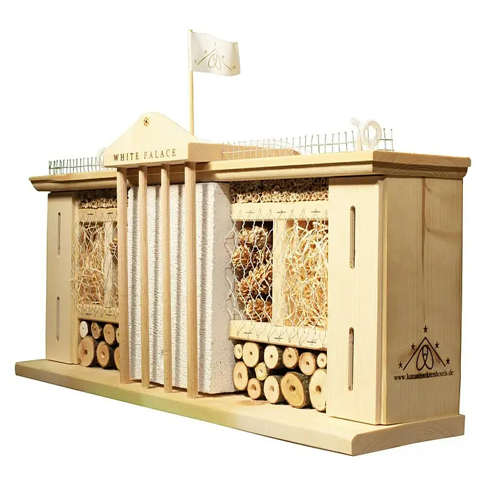Dobar Insektenhotel Weißer Palast - 58 x 12 x 30 cm, Kiefer - Linke Seitenansicht