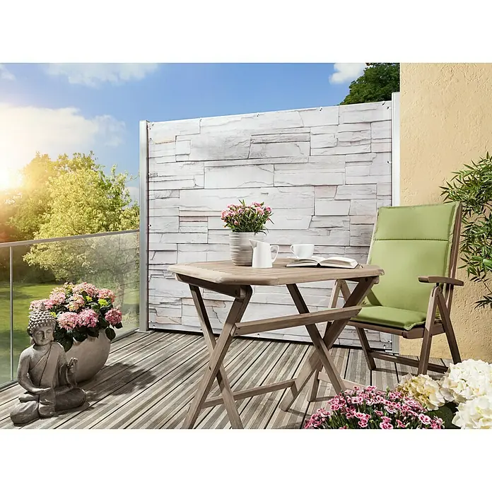 Zaštita od pogleda za balkon - Dekoracija: Kamen, 250 x 180 cm - Živopisni prikaz
