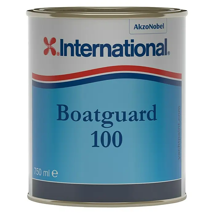 International Selbstpolierendes Antifouling Boatguard 100 - Doverweiß, 750 ml - Vorderansicht