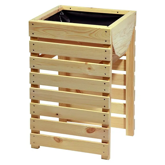 Dobar Hochbeet - 38 x 36 x 60 cm, Beige, Kiefer - Linke Seitenansicht