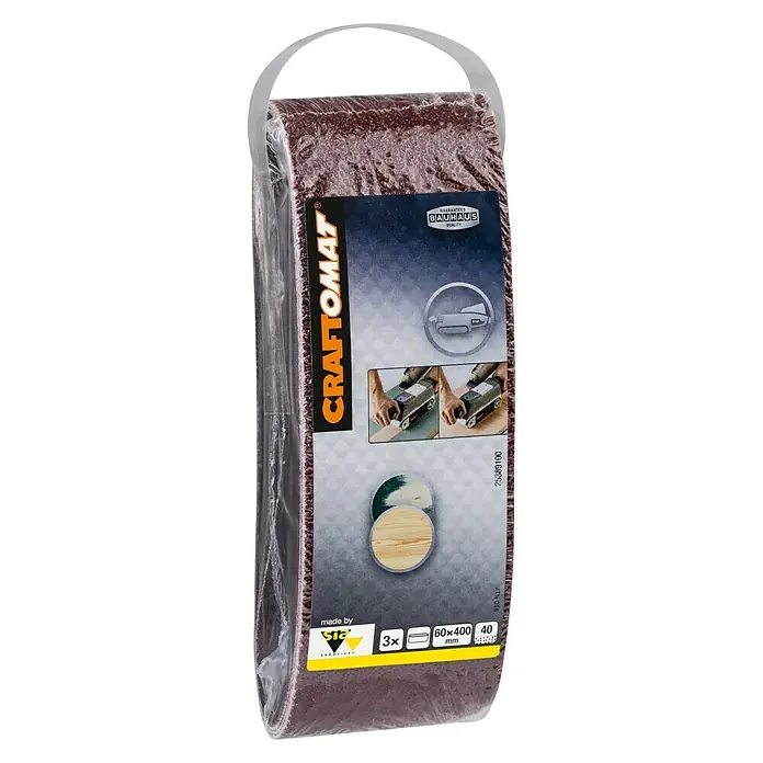 Craftomat Brusni remen BFWP - D x Š: 400 x 60 mm, Granulacija: 40, 3 Kom. - Pogled s desne strane
