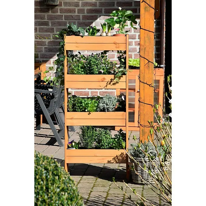 Dobar Hochbeet - 55 x 40 x 125 cm, Bernstein, Kiefer - Stimmungsaufnahme