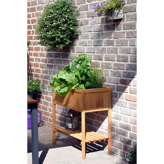 Dobar Hochbeet - 76 x 40 x 80 cm, Braun, Kiefer - Stimmungsaufnahme