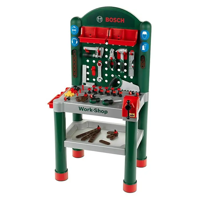 Klein Bosch Kinder-Werkbank - L x B x H: 50 x 37 x 105 cm - Vorderansicht