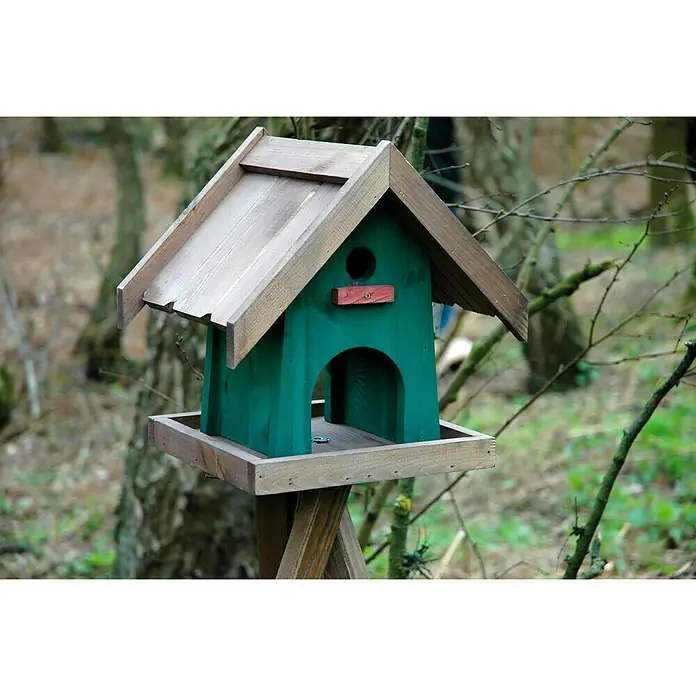 Dobar Vogelhaus - 31,5 x 27,5 x 32 cm, Ausführung: Mit Grundplatte - Stimmungsaufnahme