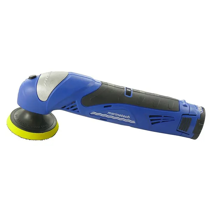 Marinetech Akku-Poliermaschinen-Set - 12 V, Li-Ionen, 1,3 Ah, Leerlaufdrehzahl: 0 U/min - 3.000 U/min - Vorderansicht