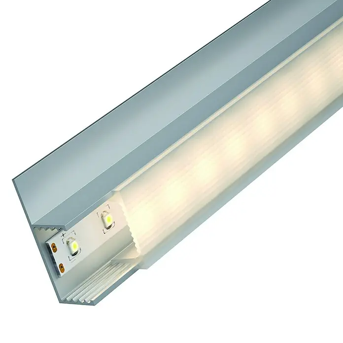 Paulmann Socle Profil Diffusor - 2 m, Aluminium, Eloxiert - Vorderansicht