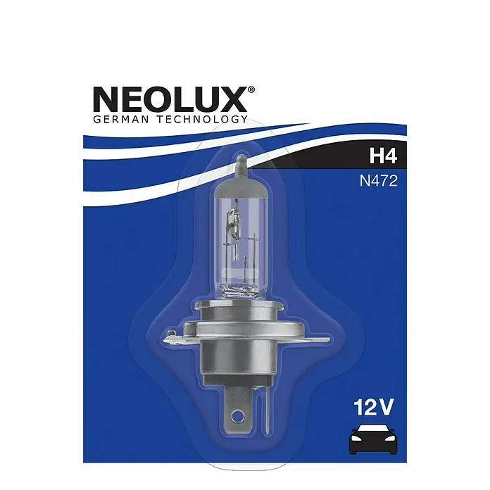 Neolux Halogen-Scheinwerferlampe - H4, 1 Stk. - Vorderansicht