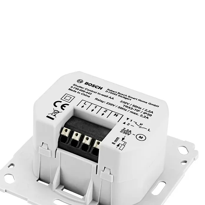 Bosch Smart Home Rollladensteuerung - Reichweite Funk: 220 m (Freifeld), 500 W, Unterputz - Detailaufnahme