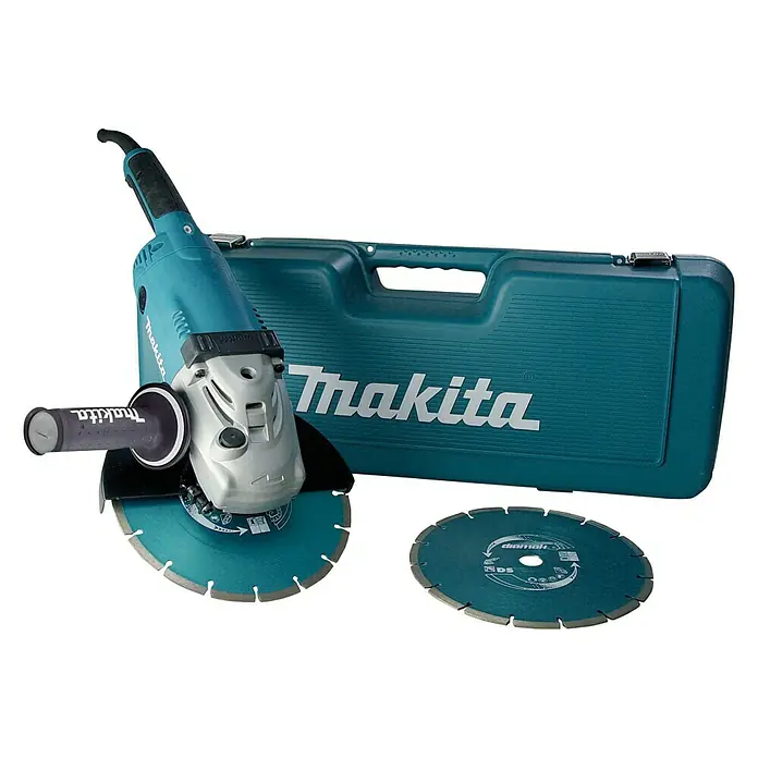 Makita Winkelschleifer GA9020RFK3 - 2.200 W, Durchmesser Scheibe: 230 mm, Leerlaufdrehzahl: 6.600 U/min - Vorderansicht