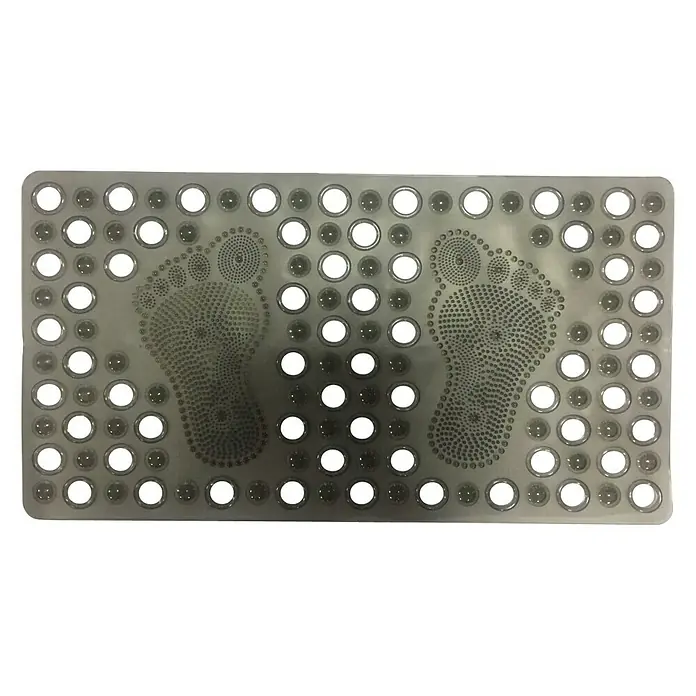Camargue Podloga za kadu Fuss - 66 x 36 cm, PVC, Sive boje - Pogled sprijeda