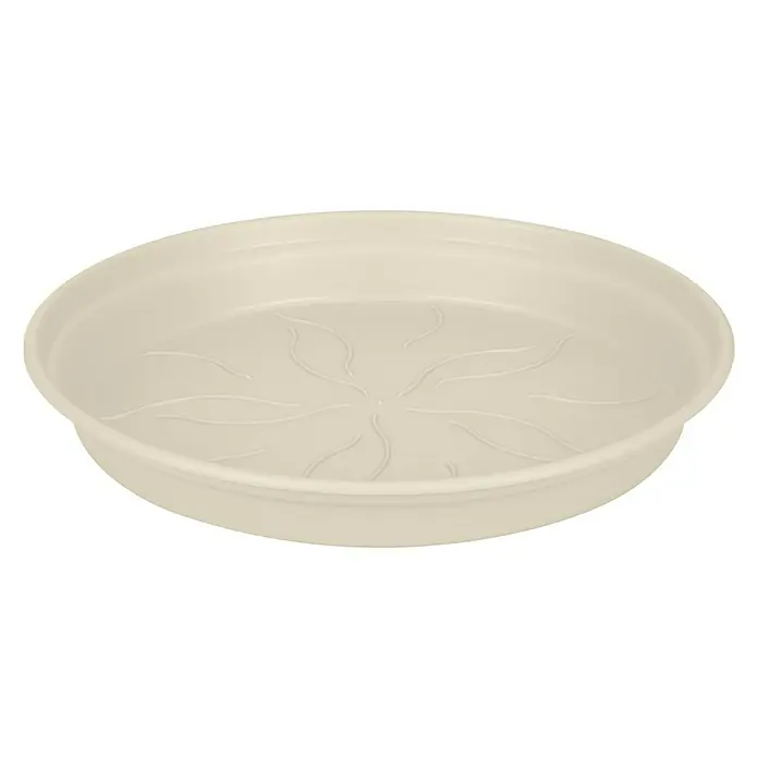 Elho Green Basics Podložak za teglu za cvijeće - Vanjska dimenzija (ø x V): 14 x 2 cm, Plastika, Bijele boje - Pogled sprijeda