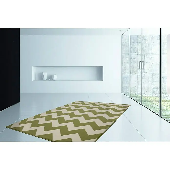 Kayoom Teppich Maroc 2085 - Grün, L x B: 150 x 80 cm, 100 % Polyester - Stimmungsaufnahme
